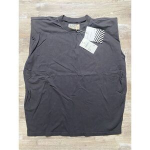 Sandrine Rose T-shirt Golden With Built In Shoulder Pads Women’s Size Small